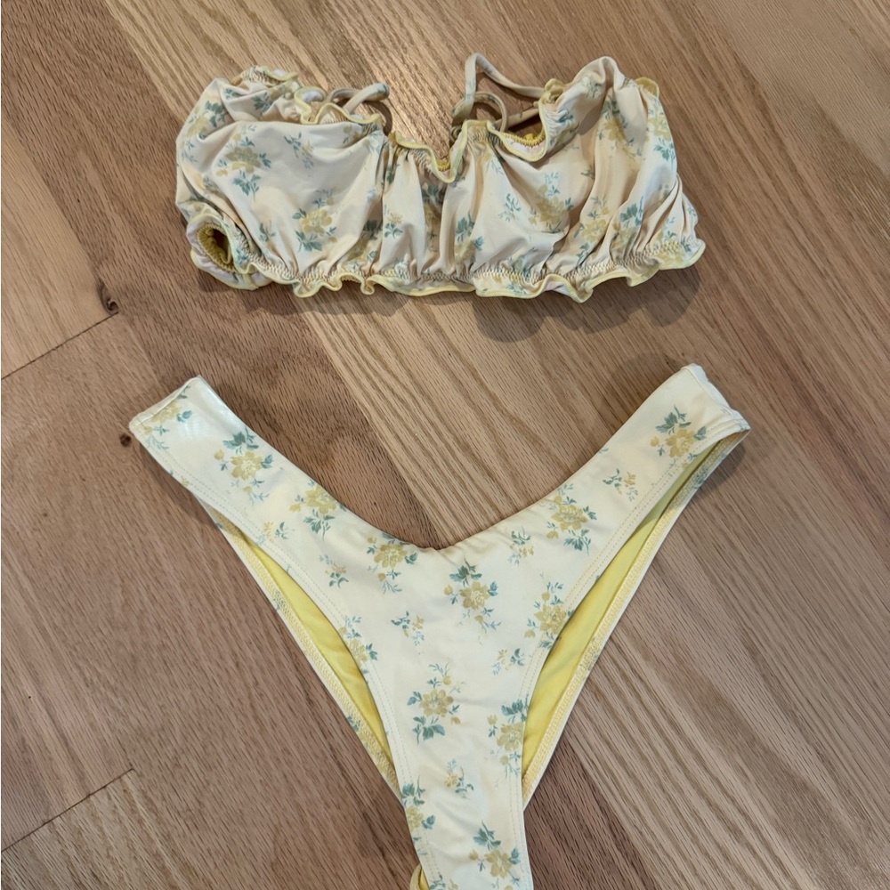 Frankie's Bikinis Sunny Yellow Swimwear